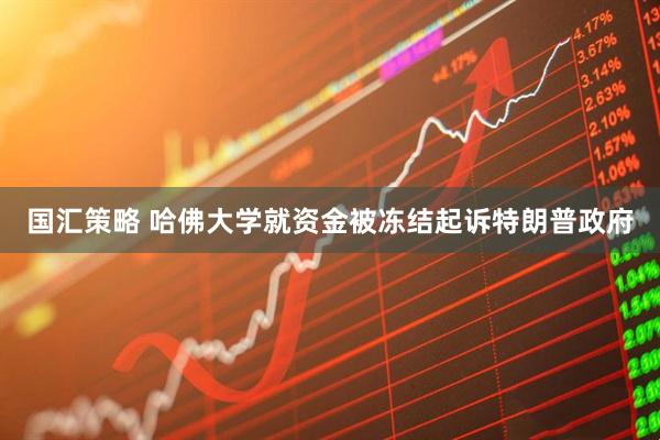 国汇策略 哈佛大学就资金被冻结起诉特朗普政府