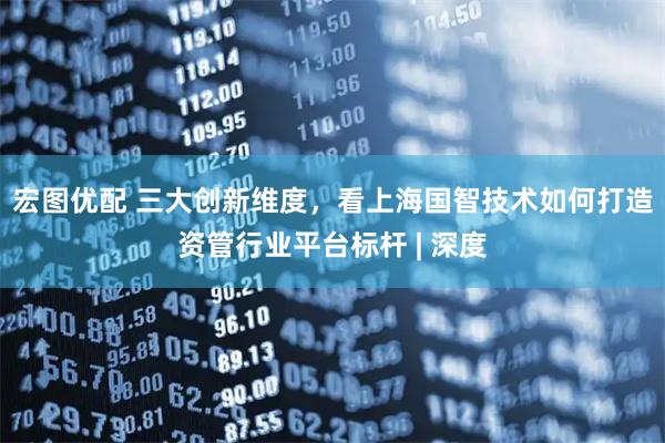 宏图优配 三大创新维度，看上海国智技术如何打造资管行业平台标杆 | 深度